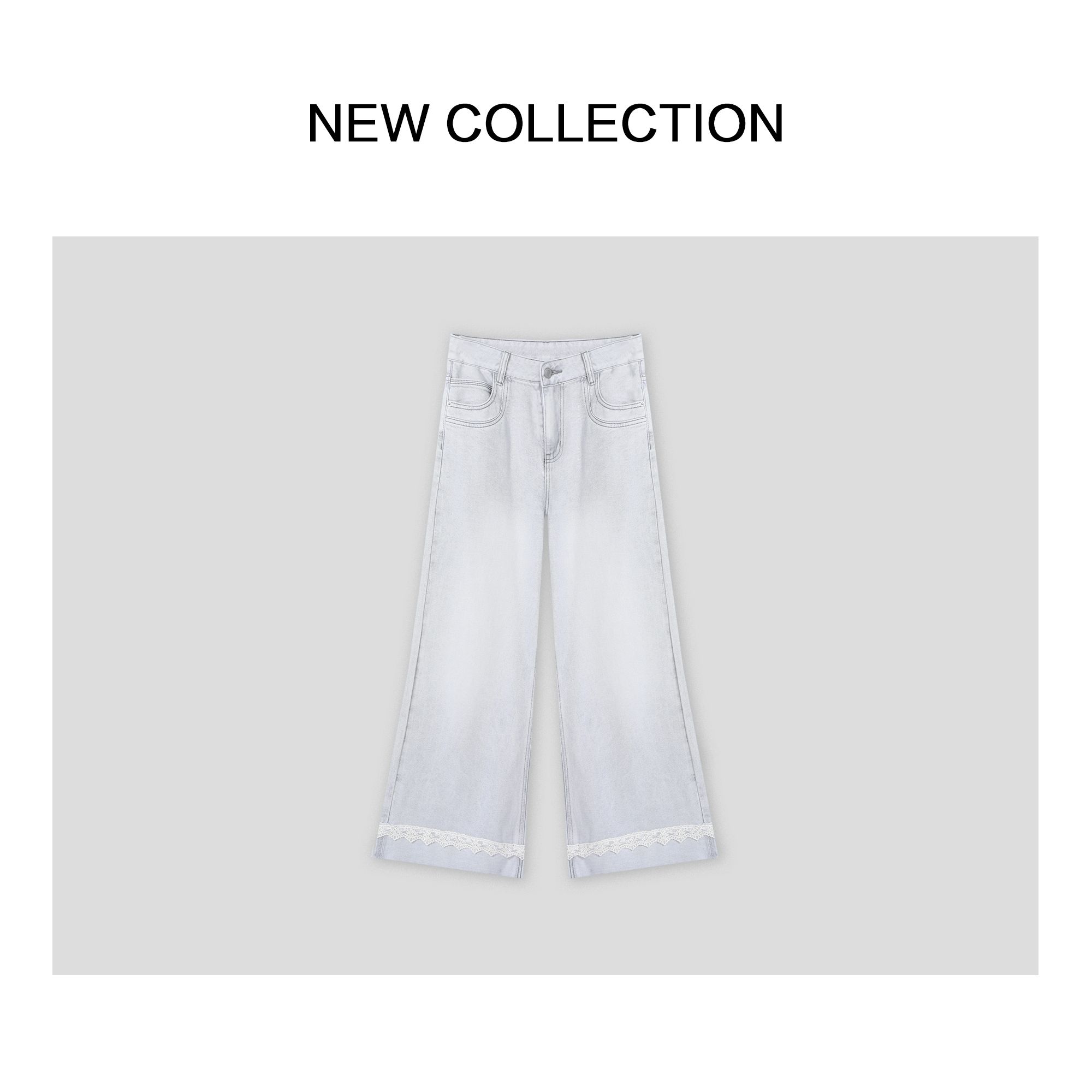 气质百搭优雅裤子K3538013-8013阔腿裤高腰宽松