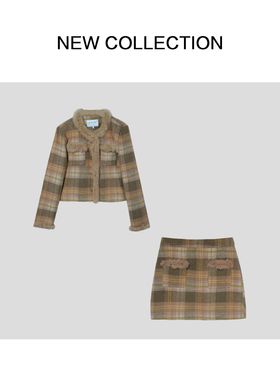 舒适中厚款复古奢华格子套装 D1F58026-2209