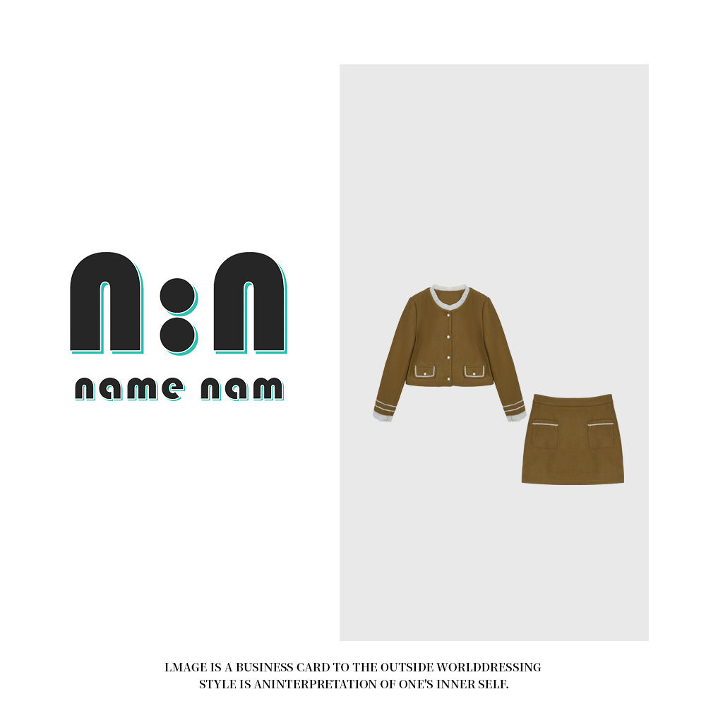 经典优雅风中厚款珍珠纽扣套装 D1F58021 -8021