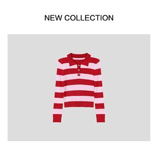 针织长袖 X131001B 休闲百搭条纹线衣