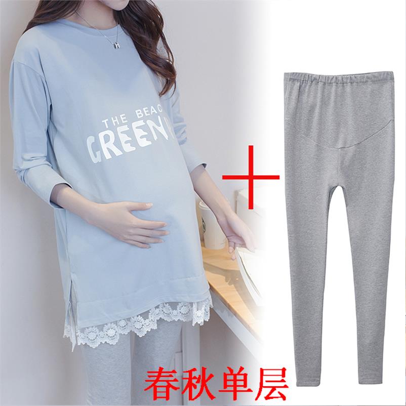 孕妇春装上衣服2019新款春秋款时尚套装连衣裙宽松t恤两件套夏装|ruв категории Всё для беременных и кормящих, материнство, футболка - от Buy2taobao.com для оказания профессиональной услуги покупки агента Taobao