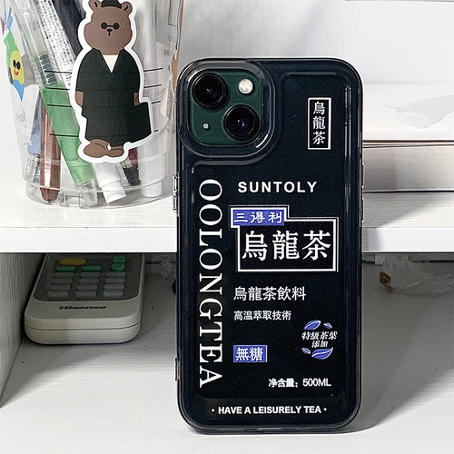 硅胶无糖乌龙茶苹果大孔iPhone