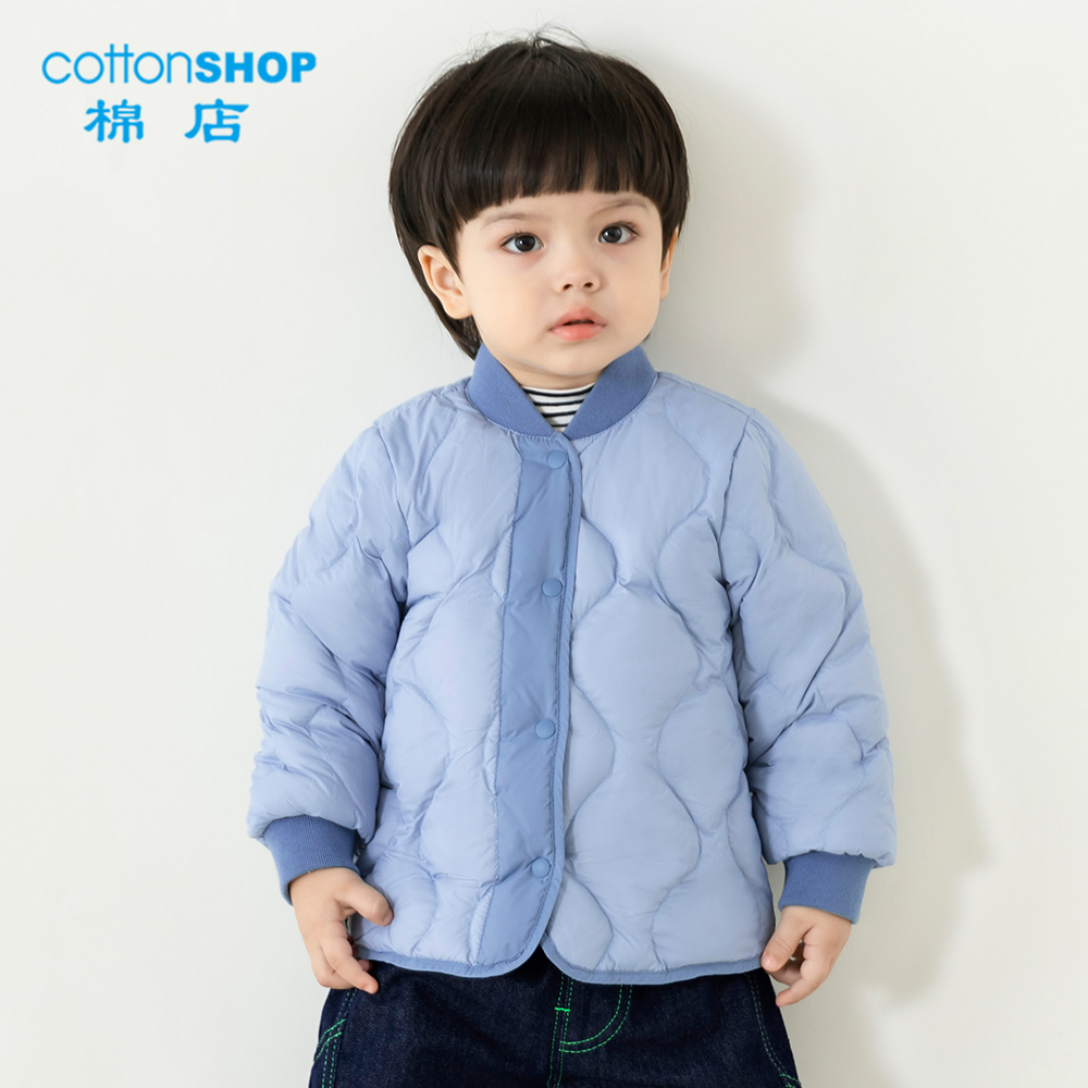 儿童羽绒服秋冬轻薄保暖白鸭绒上衣羽绒内胆宝宝棒球服羽绒外套冬