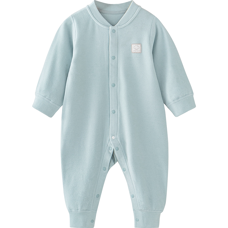 棉店婴儿德绒连体衣秋冬保暖哈衣爬服幼儿家居服宝宝睡衣秋季