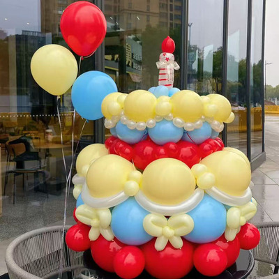 ins风小红书巨型气球生日蛋糕高级配色材料包套餐diy拍照道具布置