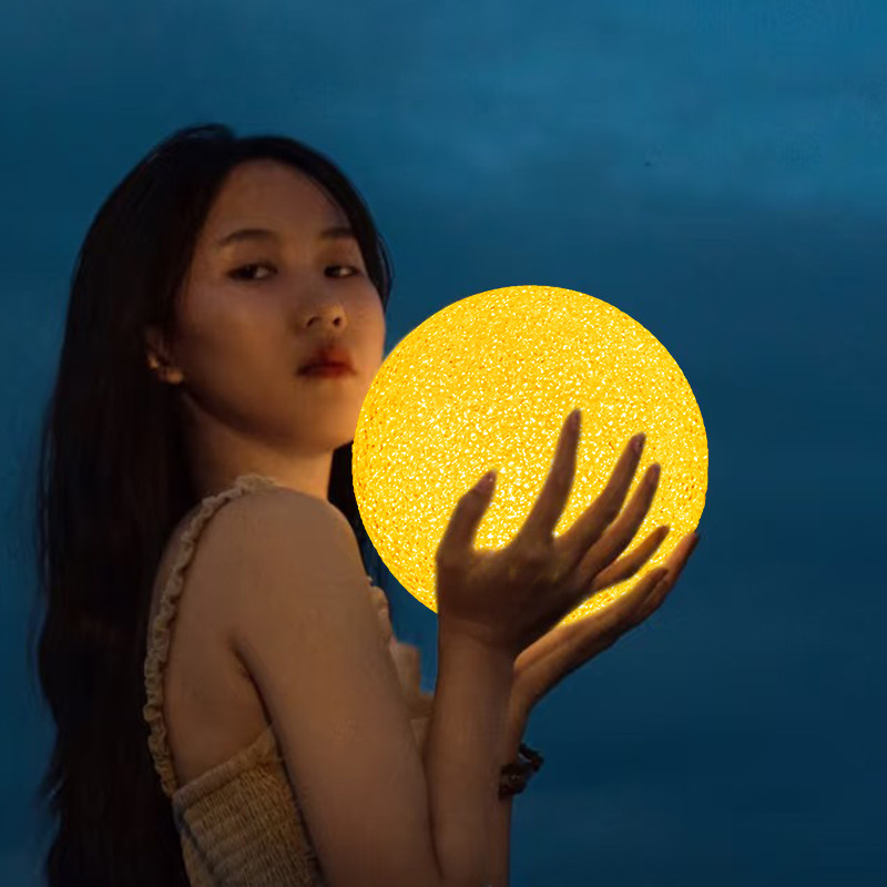 手持发光月亮灯装饰灯星星灯圆球