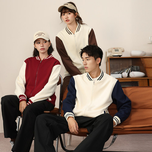 月销2W+加绒棒球服班服工作服