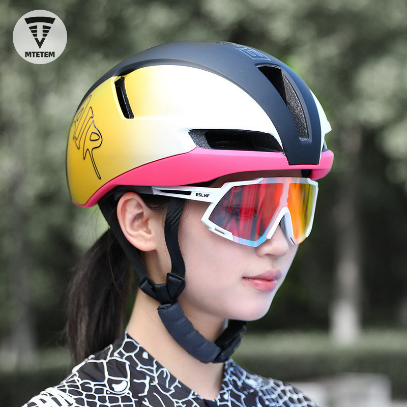 MTETEM自行车骑行头盔山地车公路车女士磁吸头盔安全帽平衡车单车