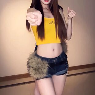 新款个性仿皮草腰带毛毛腰饰性感辣妹短裤配饰腰封宽腰带朋克装饰