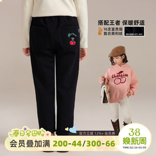 NORNOR陈大猪童装女童裤子2026冬季新款加绒小脚裤儿童铅笔裤百搭