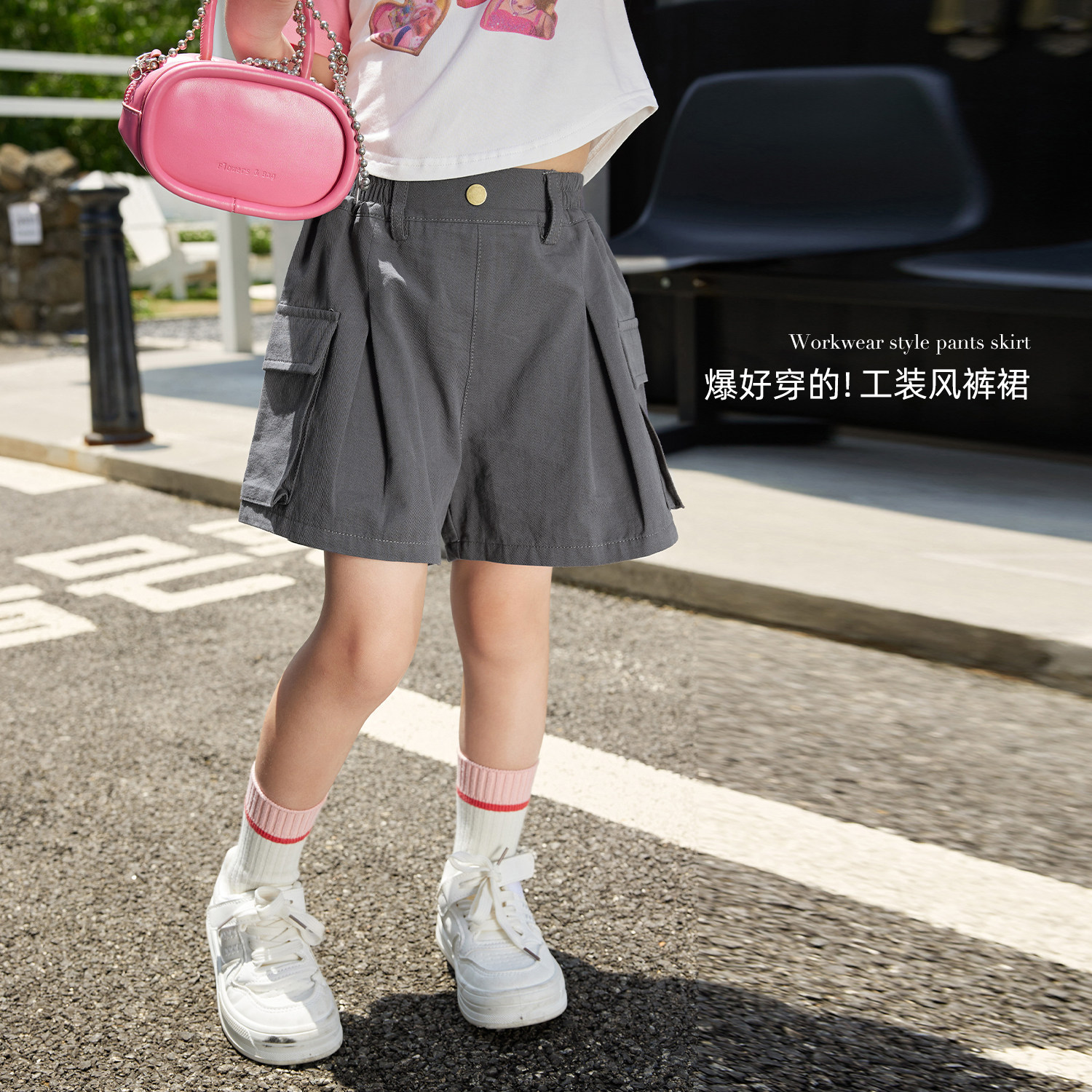 NORNOR陈大猪童装女童短裤夏薄款儿童韩版亲子装工装裤母女装裤子