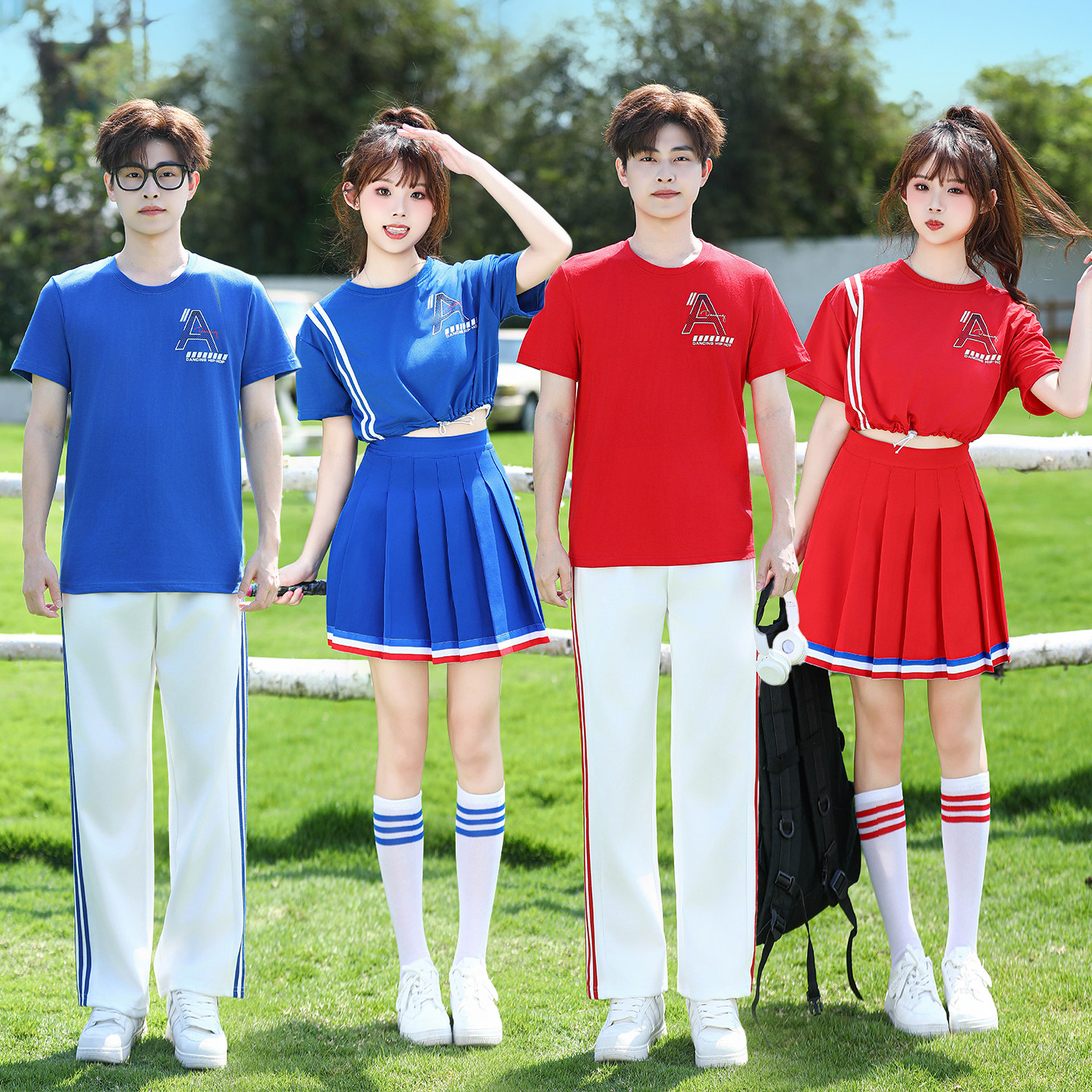 男女啦啦队表演服初高中学生运动会班服套装团体操健美操拉拉队服