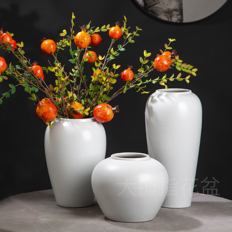 【瑕疵款】景德镇简约现代陶瓷花瓶白色圆形家居摆件客厅花瓶花盆,鲜花速递/花卉仿真/绿植园艺,花瓶,淘宝优惠券,粉丝福利购,淘宝优惠卷