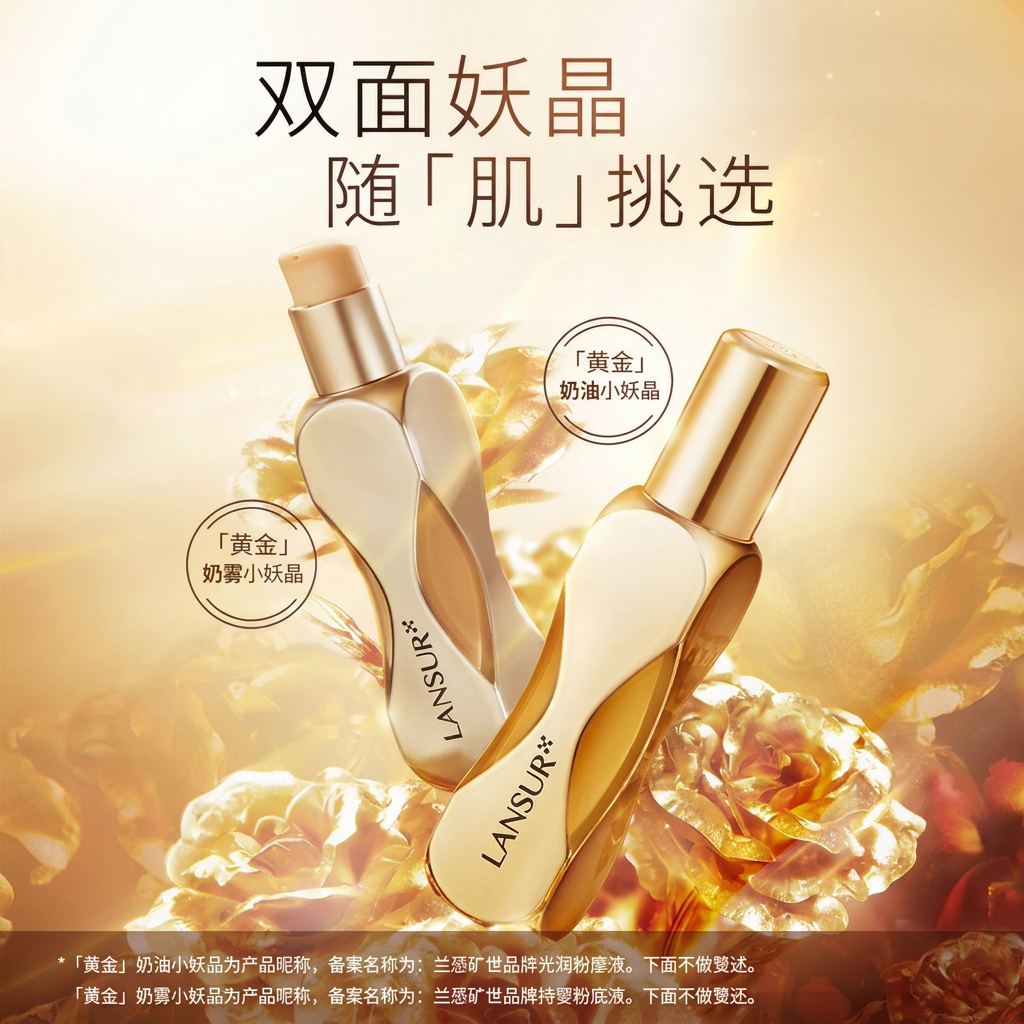 兰瑟矿世晶粹粉底液遮瑕持久不脱妆水润控油底妆bb霜正品干油皮