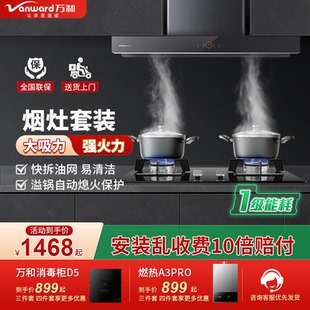 万和 烟灶家用厨房组合套餐 WX536顶吸欧式 抽油烟机两件套灶具套装