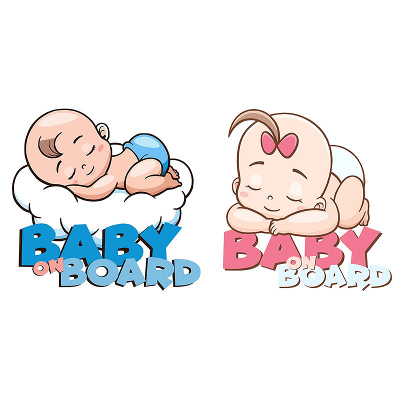 外贸热销卡通可爱 baby o汽车装饰贴/反光贴