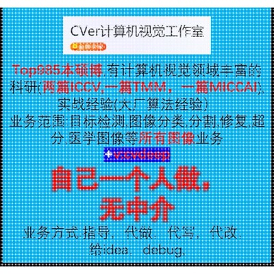 深度学习指导视觉图像处理算法医学目标检测分类分割代码代写代做
