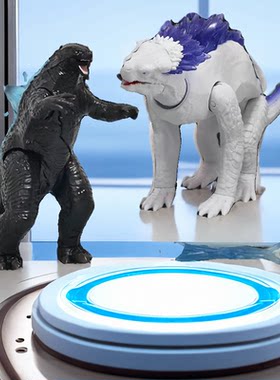 迷你怪兽玩具哥斯拉大战金刚战斧大猩猩雪魔关节可动红莲模型机械