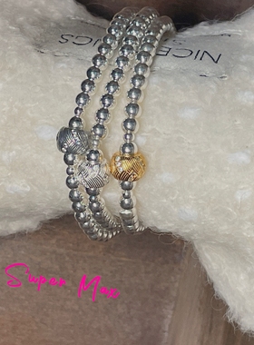 super max 原创自留款！好rua的串串！可盘小珠珠圆珠手链925纯银