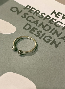 纯银小众设计款简约做旧十字叠戴百搭INS风戒指指环饰品银饰925银