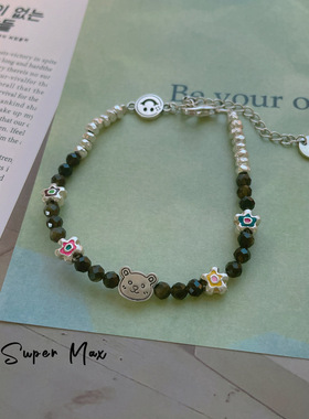 重工925纯银手工磨砂手链银圈