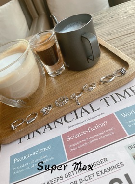 韩国东大门进口925叠戴复古戒指