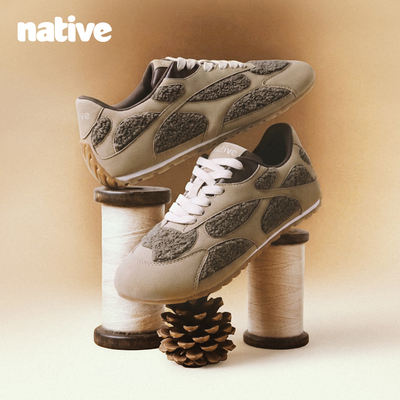 【native毛绒德训鞋】秋冬新品加绒休闲鞋户外运动鞋男女同款正品