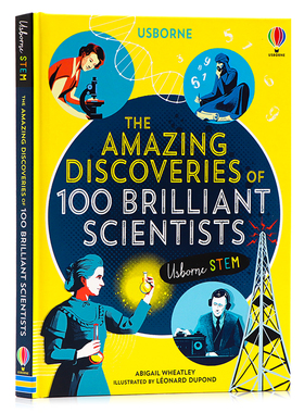 Usborne出品 100个伟大科学家 100 Great Scientists 英文原版进口图书 儿童科普读物中小学生课外STEM教育 科学家启蒙认知 精装