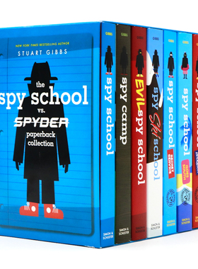 现货 间谍学校7册盒装英文原版小说 The Spy School vs Spyder Paperback Collection青少年侦探小说特工机密主题英语章节桥梁书