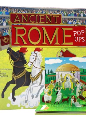 古文明系列古罗马弹出式立体书英文原版绘本 Ancient Civilisations Pop-Ups Ancient Rome 儿童历史科普精装纸板3D视觉立体翻翻书