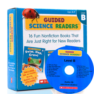 16本读物 Guided Readers Scholastic学乐 附CD 1张CD 儿童 1本练习册 绘本 Science 英文原版 科学指导型阅读等级B Level