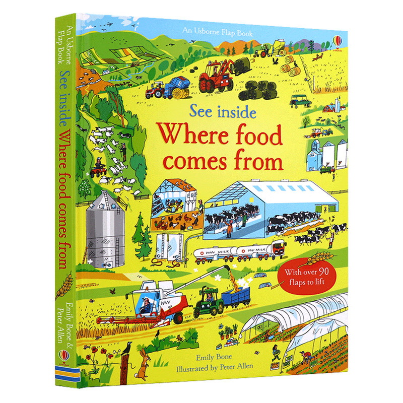 Usborne看里面系列之食物从哪里来 英文原版绘本See Inside Where Food Comes From儿童百科翻翻书童书英语启蒙早教纸板书,书籍/杂志/报纸,原版其它,淘宝优惠券,粉丝福利购,淘宝优惠卷