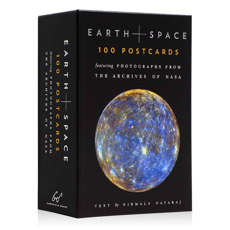NASA明信片100张礼盒装 地球和宇宙 英文原版 Earth and Space 地球宇宙星空天空爱好者收藏版 艺术风格文创周边 宇宙太空高清照片
