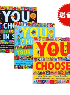 超凡想象益智大书系列3册英文原版绘本You Choose Your Dreams/in Space想象力培养 名家Nick Sharratt平装大开本儿童英语早教启蒙