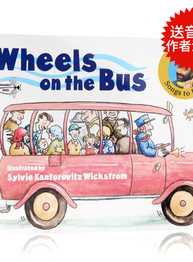 巴士上的轮子英文原版绘本 Wheels on the Bus 美国乡村歌手Raffi儿歌童谣公车上的轮子儿童低幼启蒙拉菲唱读系列