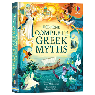 Usborne出品希腊神话英文原版绘本 Complete Greek Myths 儿童英语启蒙书籍外国神话与民间故事全彩插图Henry Brook著作精装版