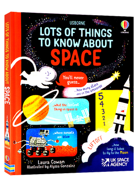 Usborne出品探索太空揭秘 英文原版 Lots of Things to Know About Space 儿童科普百科认知绘本 彩色插图图解英语读物精装大开本