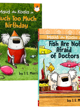 企鹅桥梁小读本 树熊墨德2册 英文原版绘本 Maud the Koala: Much Too Much Birthday 儿童幽默幻想故事 全彩漫画书 J.E. Morris