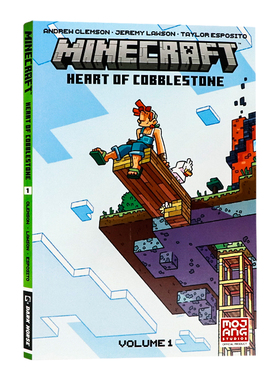 我的世界 鹅卵石之心 第一卷 英文原版漫画 Minecraft: Heart of Cobblestone Volume 1青少年英语课外读物 全彩趣味插画 游戏周边