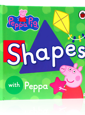跟着小猪佩奇一起学形状 英文原版绘本 Peppa Pig Shapes with Peppa粉红猪小妹 粉红佩佩猪 动画 正版绘本 幼儿启蒙图书 儿童读物