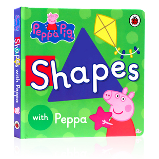 Peppa粉红猪小妹 英文原版 Shapes 跟着小猪佩奇一起学形状 粉红佩佩猪 幼儿启蒙图书 Peppa 正版 绘本 儿童读物 Pig 动画 with
