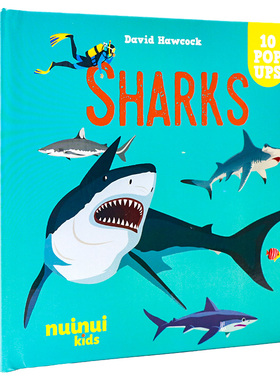 惊人的立体书 鲨鱼 英文原版立体书 Amazing pop-ups Sharks 科普百科精装3D立体翻翻书 亲子互动精装立体书 David Hawcock