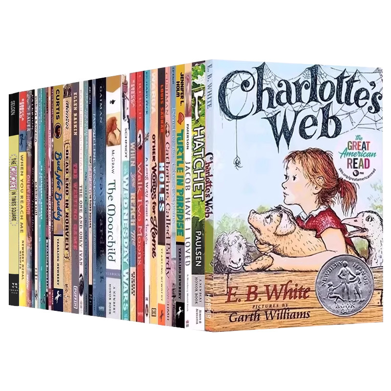 Newbery纽伯瑞获奖书单30册Charlottes Web夏洛特的网经典儿童成长文学英文原版小说Westing Game威斯汀游戏兰斯蓝思指数560L-790L