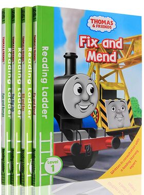 托马斯和朋友们分级阅读4册套装 英文原版Thomas and Friends 提高宝宝英语阅读能力3-8岁Reading Ladder进口儿童书启蒙绘本书籍