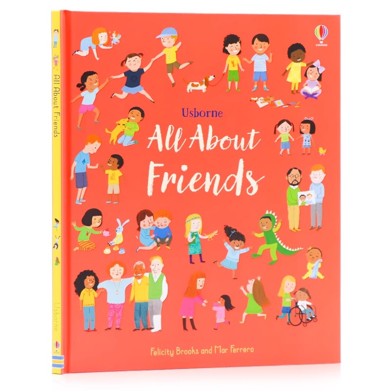 Usborne出品关于朋友 All About Friends 英文原版绘本儿童情商培养启蒙绘本 人际交往 儿童交友情绪管理与性格培养早教图画书
