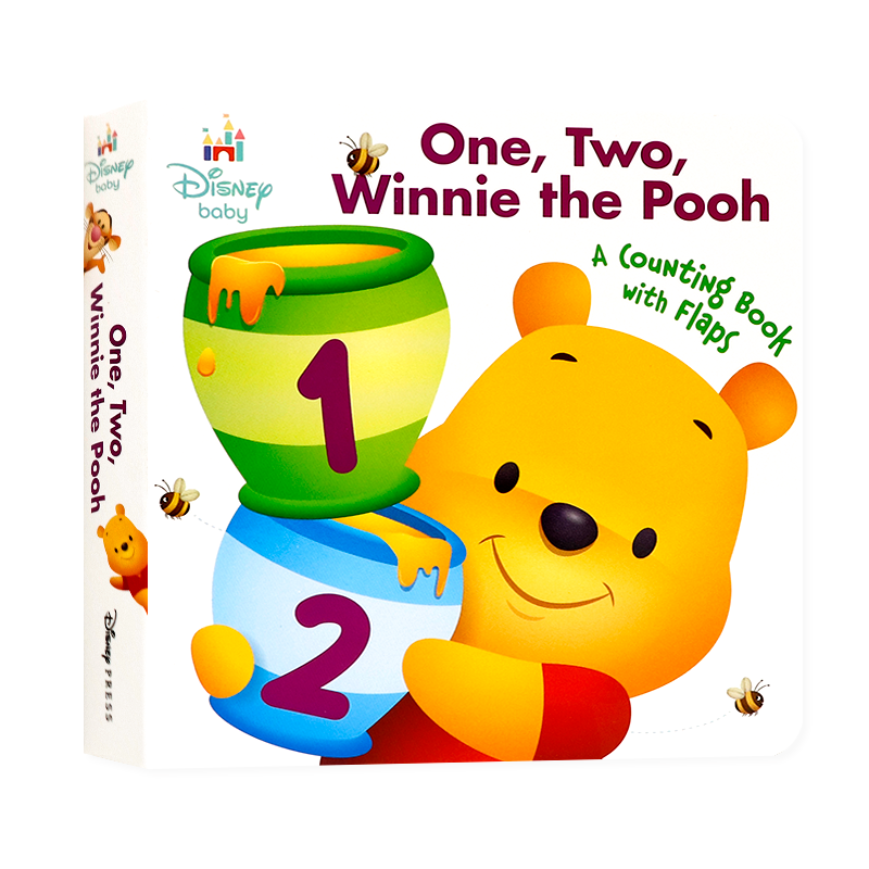 迪士尼宝贝 小熊维尼翻翻书 进口英文原版 Disney Baby One, Two, Winnie the Pooh 儿童数数启蒙认知绘本 亲子睡前共读纸板书,书籍/杂志/报纸,儿童读物原版书,淘宝优惠券,粉丝福利购,淘宝优惠卷