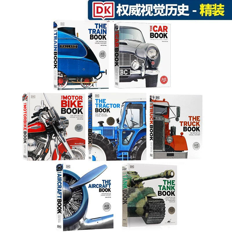 DK汽车大百科全书 英文原版 The Car Book 汽车火车摩托车卡车坦克手册视觉历史图解图鉴精装全彩页艺术画册彩色插图 汽车科普百科
