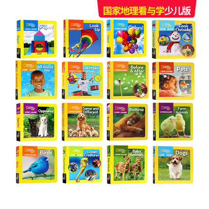 100元4件 美国国家地理看与学系列 National Geographic Kids Look and Learn英文原版绘本 幼儿英语启蒙认知科普百科纸板书少儿版
