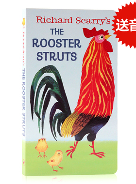 快乐的公鸡 英文原版绘本 Richard Scarry's the Rooster Struts 纸板书我是一只兔子系列 I am a bunny 童书0-3岁英语学习 斯凯瑞