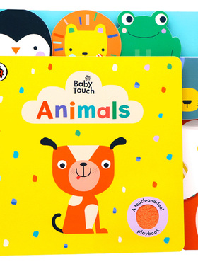 小瓢虫触摸书动物认知错层书 英文原版 Baby Touch Animals  1-3岁宝宝多元认知开拓思维锻炼手指 Ladybird出版大开纸板撕不烂